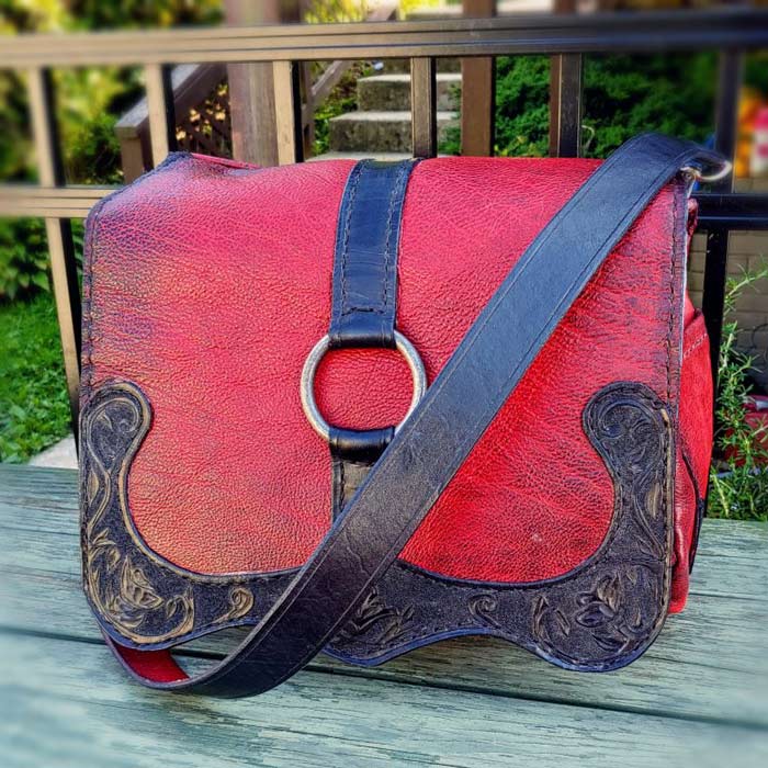 Complete red and black badass bag.